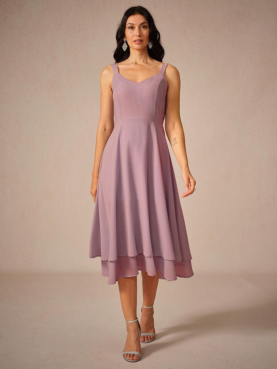Ensemble robe en mousseline de soie et dentelle de couleur unie