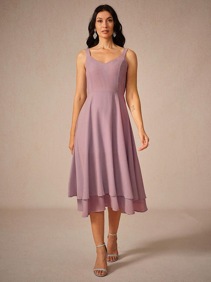 Ensemble robe en mousseline de soie et dentelle de couleur unie