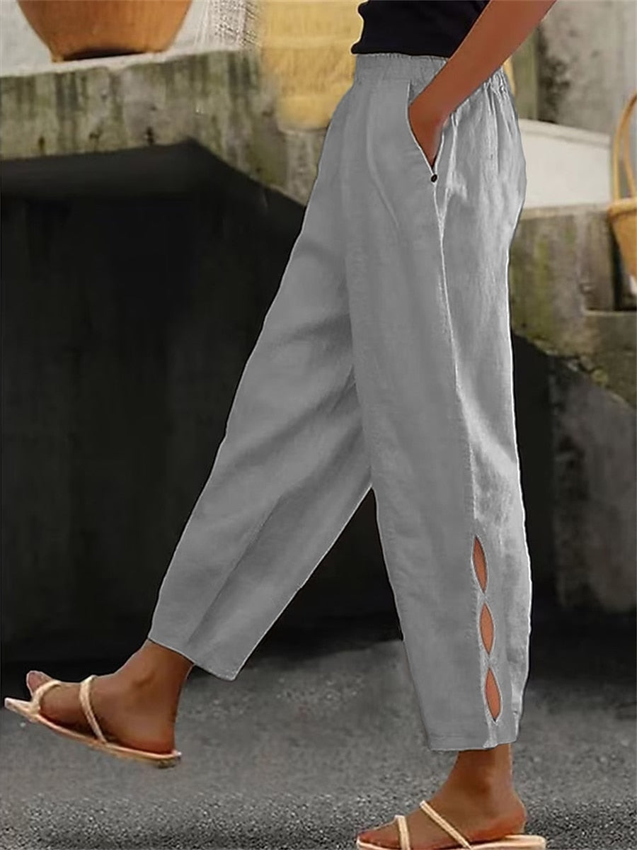 Women's Cotton Blend Chino Pants