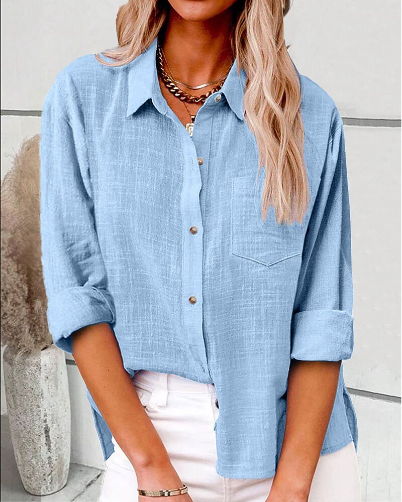 Women's Button Up 100% Cotton Shirt