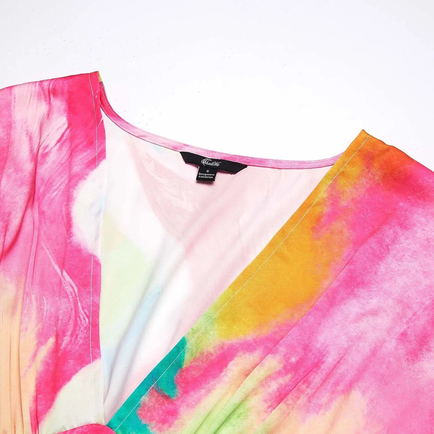 Satin Tie Dye Marble Print Maxi Dress