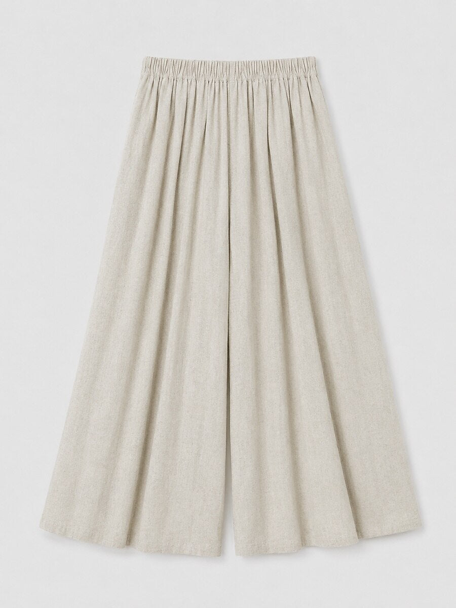Women's Linen Wide-Leg Resort Pants