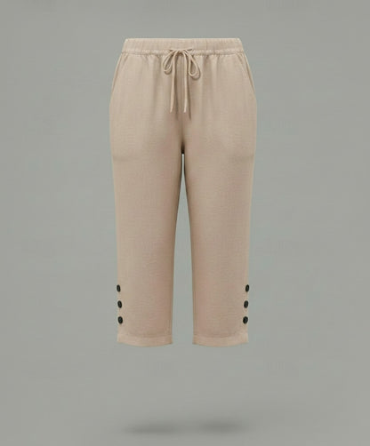 Women's Cotton Linen Capri Pants