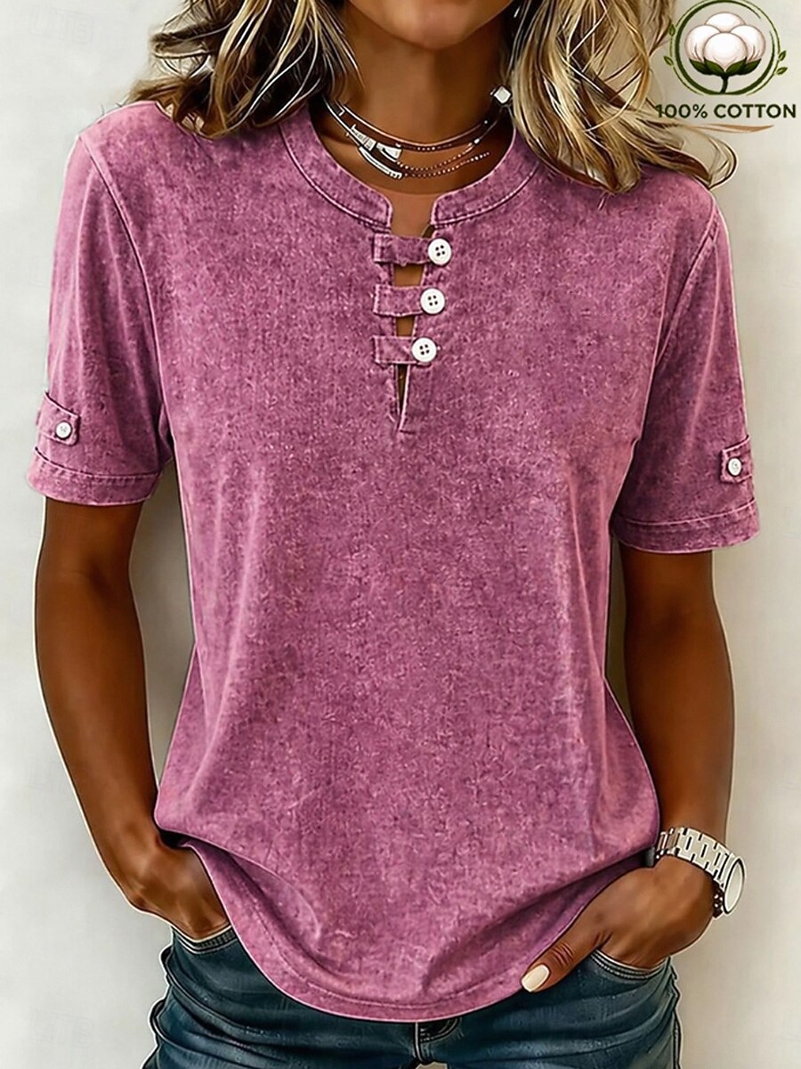 Women's 100% Cotton Short Sleeve Tee