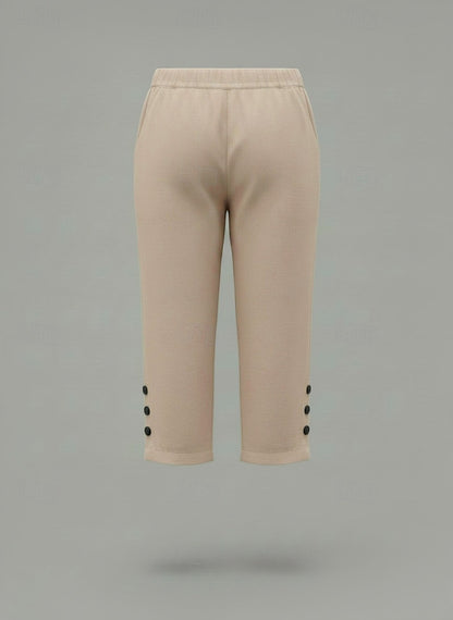 Women's Cotton Linen Capri Pants