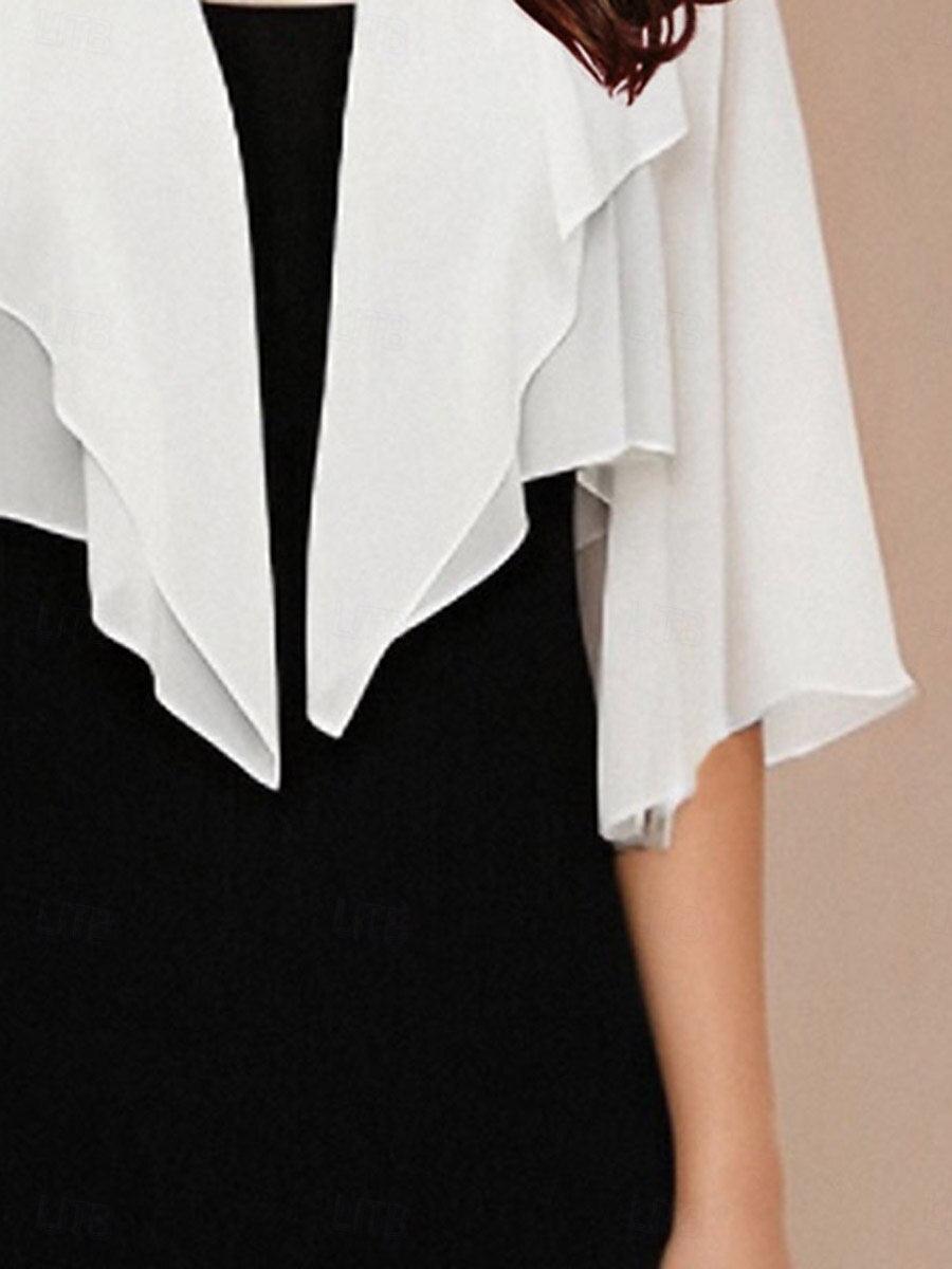 Chiffon Asymmetrical Crop Cover Up