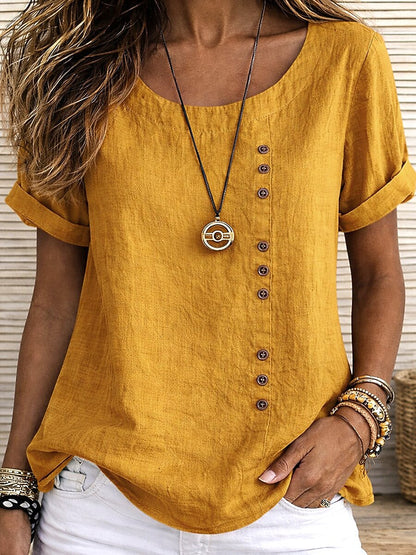 Button 100% Cotton Blouse