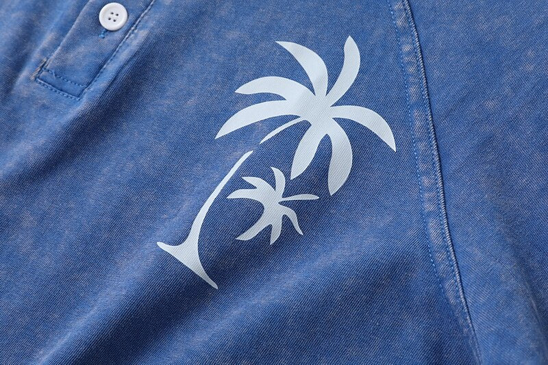 100% Cotton Washed Henley Tee