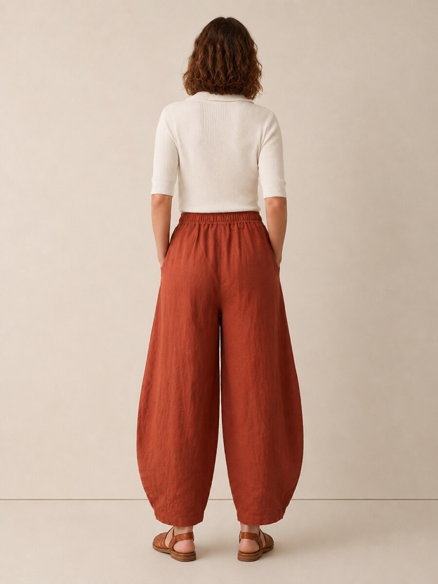 Premium Linen Relaxed Balloon Pants