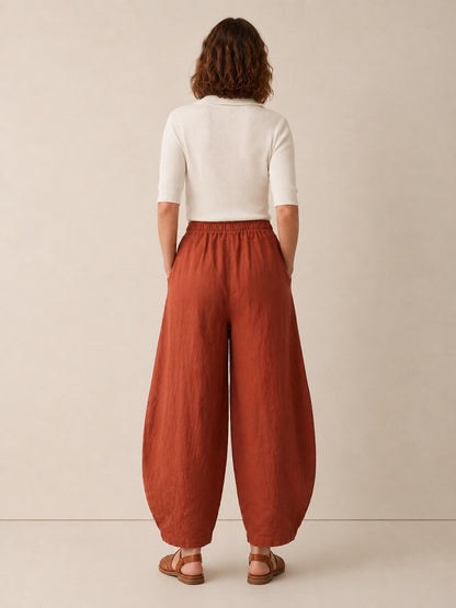 Premium Linen Relaxed Balloon Pants