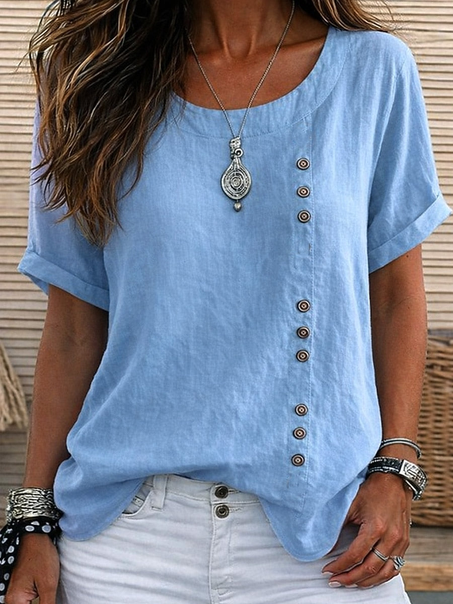 Button 100% Cotton Blouse