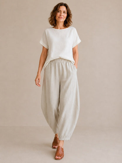 Premium Linen Casual Balloon Pants
