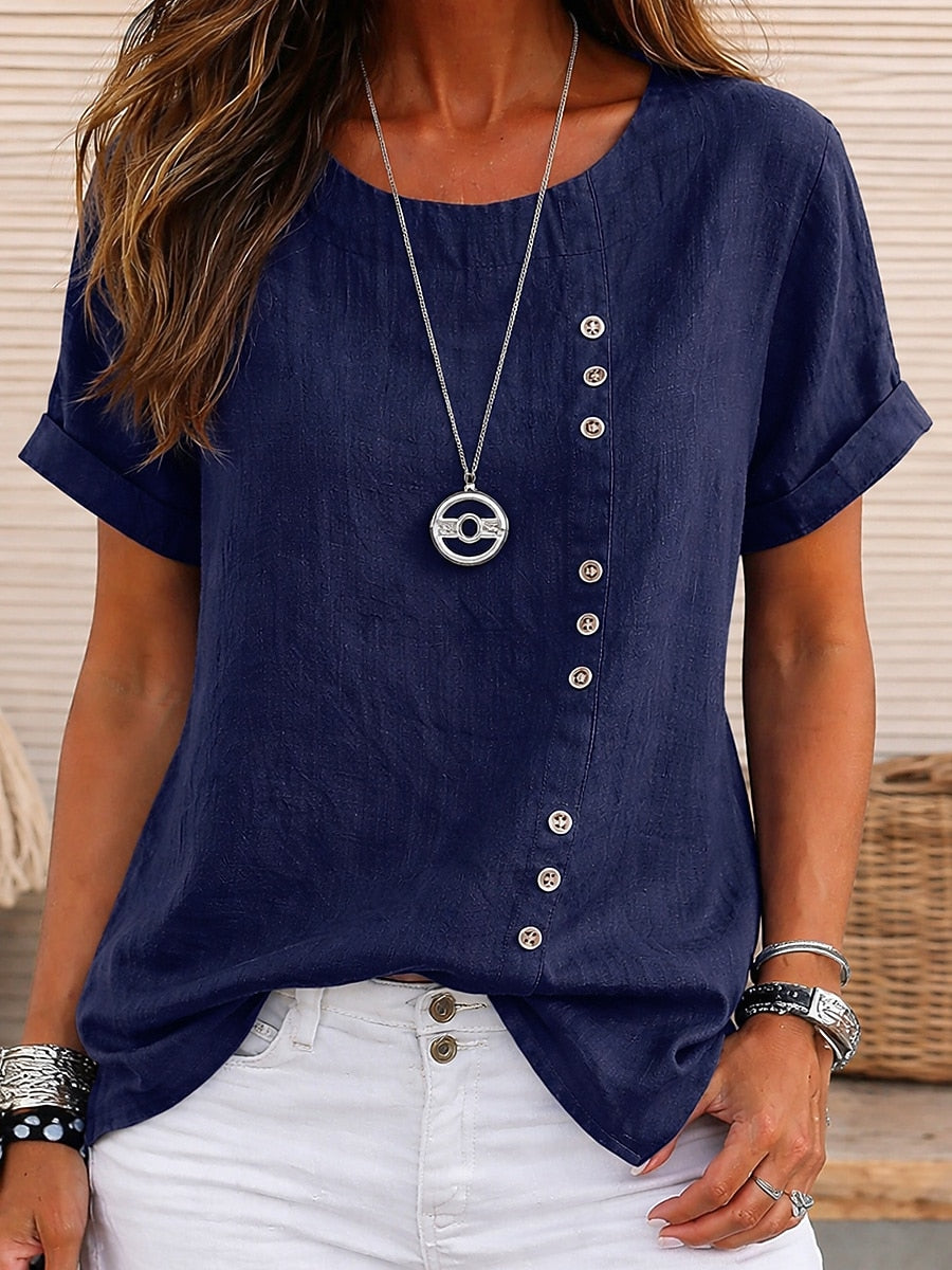 Button 100% Cotton Blouse