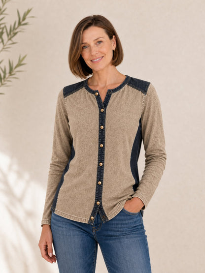 Washed Cotton Denim Shirt