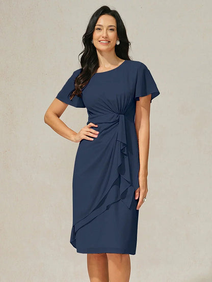 Twisted Knot Chiffon Dress