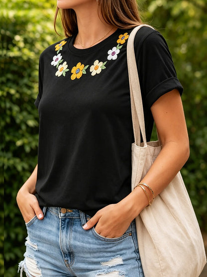 Vintage Floral 100% Cotton Tee