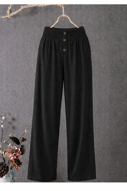 Women's Cotton Linen Wide Leg Pants