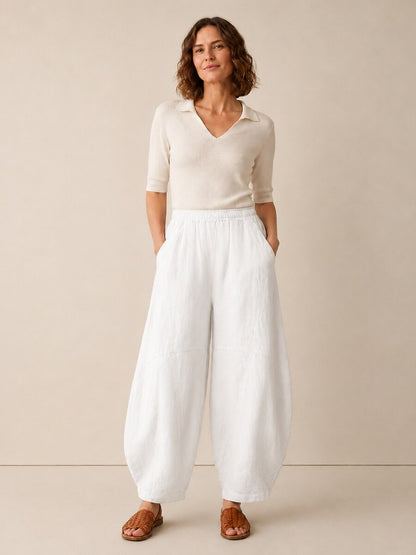 Premium Linen Relaxed Balloon Pants