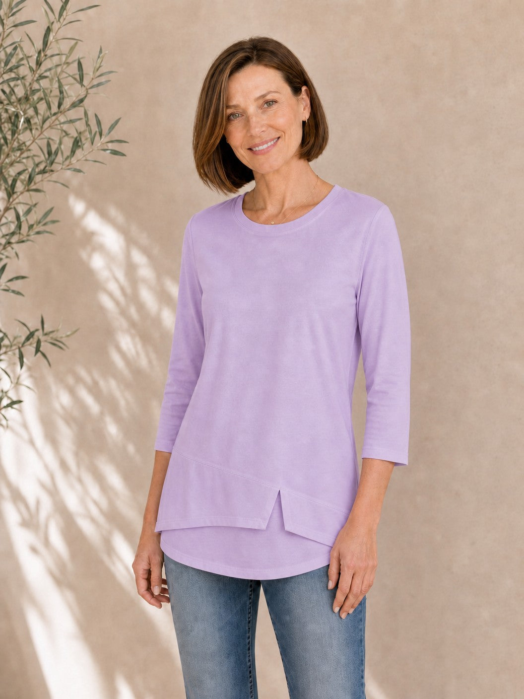 100% Cotton Solid Long Sleeve Tee