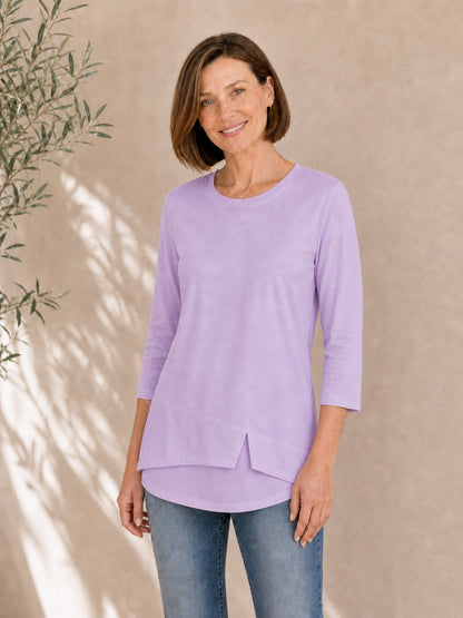 100% Cotton Solid Long Sleeve Tee