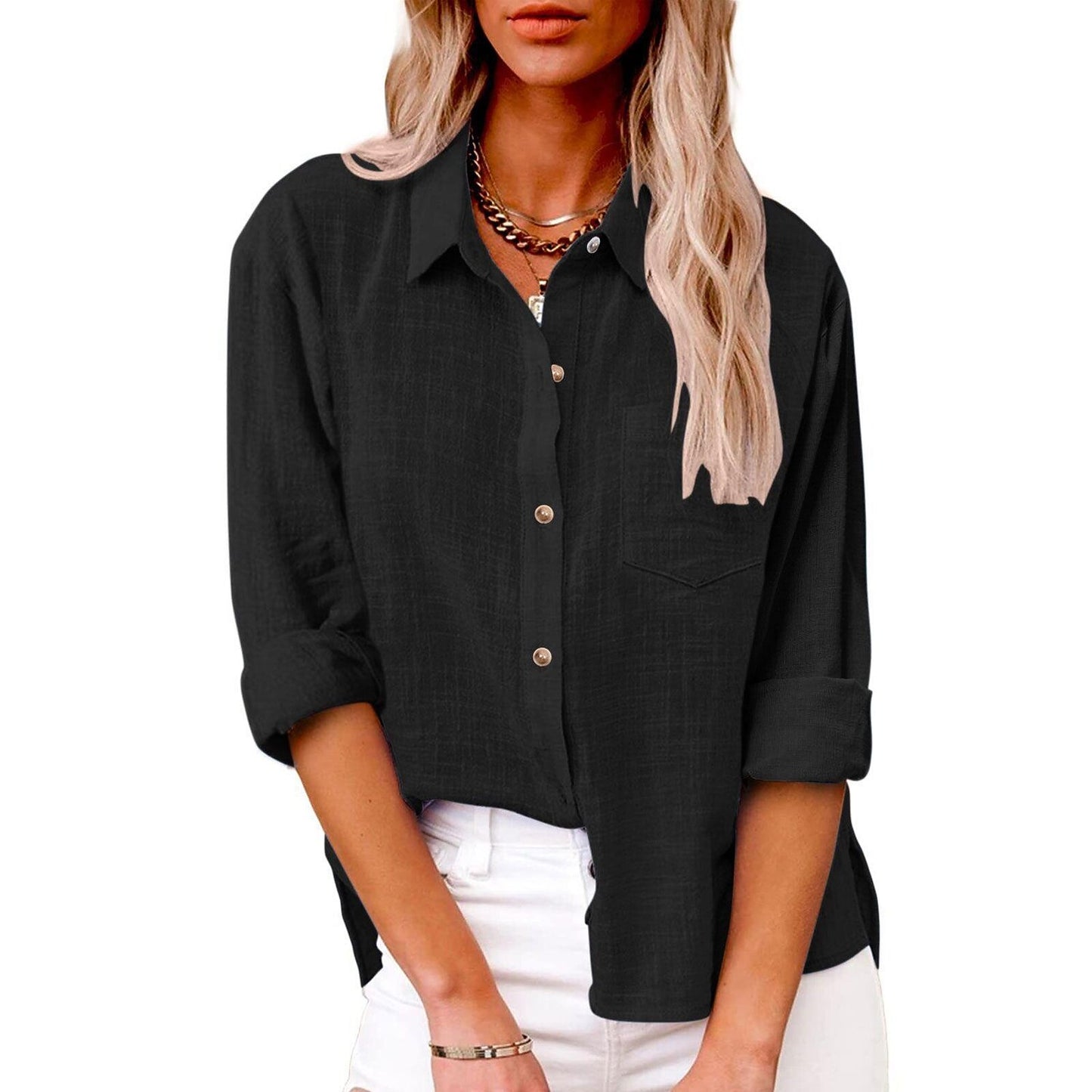 Women's Button Up 100% Cotton Shirt