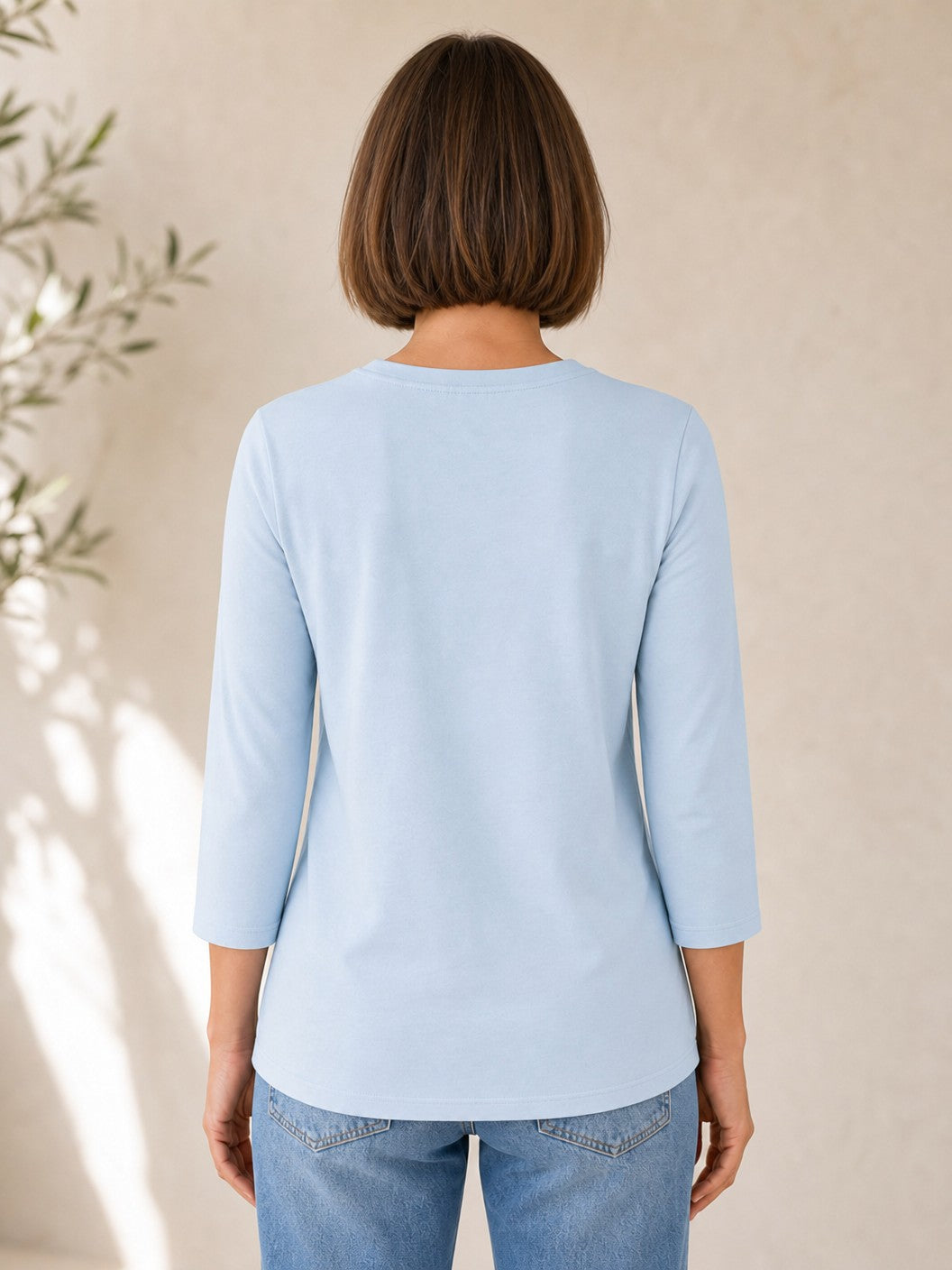 100% Cotton Solid Long Sleeve Tee