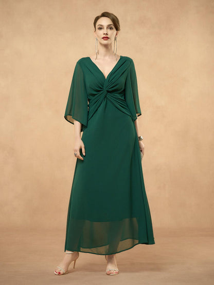 Twisted Ruffle Pearl yarn Maxi Dress