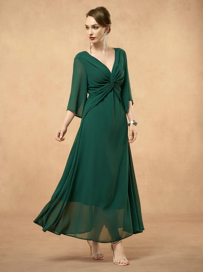 Twisted Ruffle Pearl yarn Maxi Dress