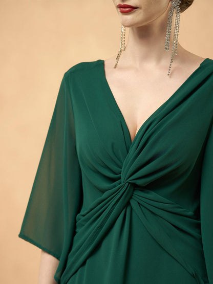 Twisted Ruffle Pearl yarn Maxi Dress