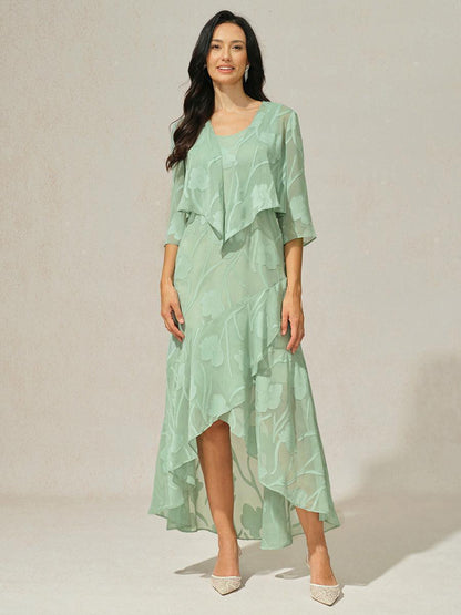 Maxikleid aus Satin mit Batikmuster
