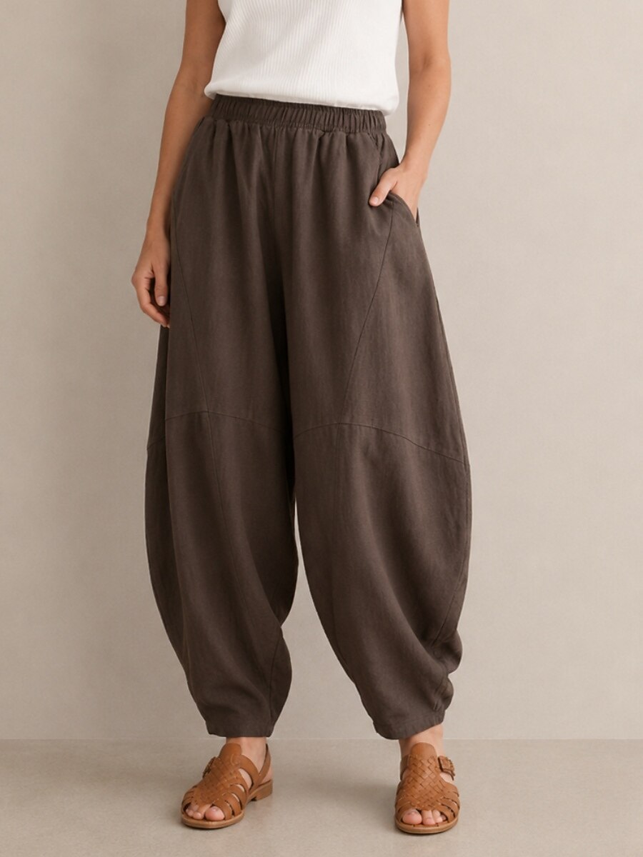 Premium Linen Balloon Pocket Pants
