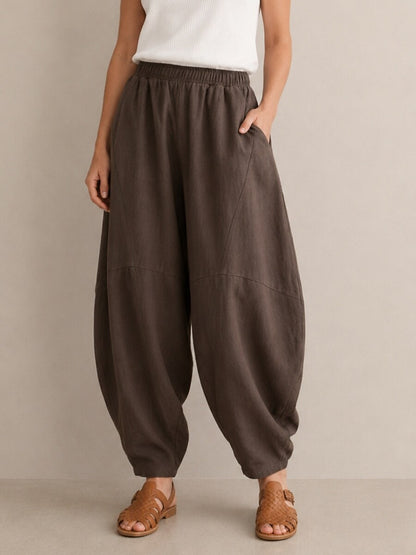 Premium Linen Balloon Pocket Pants