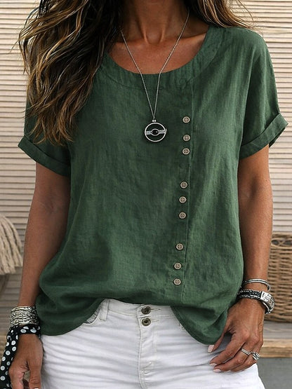 Button 100% Cotton Blouse