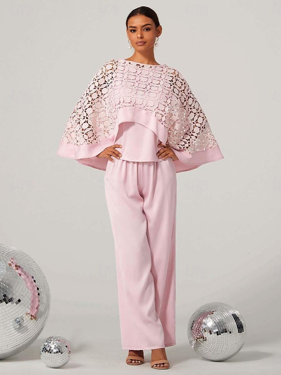 Zweiteiliges Set mit Cut-Outs in Rosa