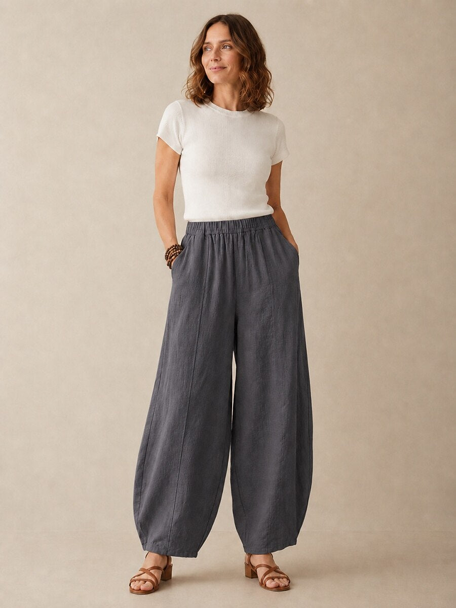 Premium Linen Loose-Fit Casual Pants