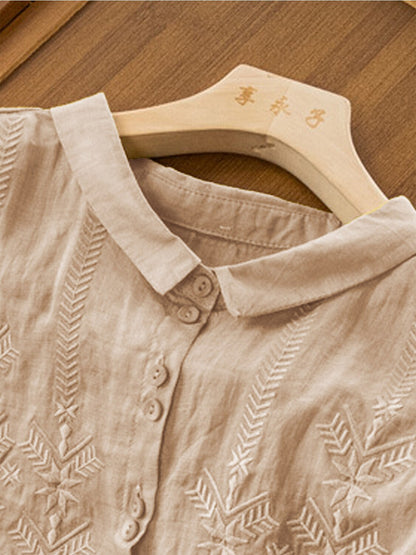 Women's Embroidered 100% Cotton Blouse