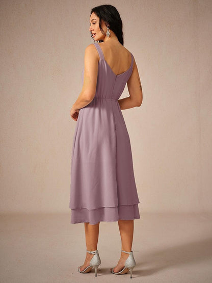 Ensemble robe en mousseline de soie et dentelle de couleur unie