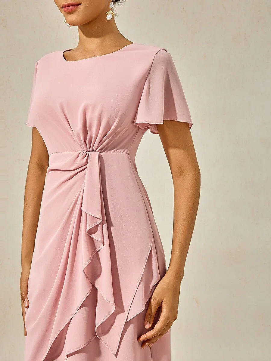 Twisted Knot Chiffon Dress