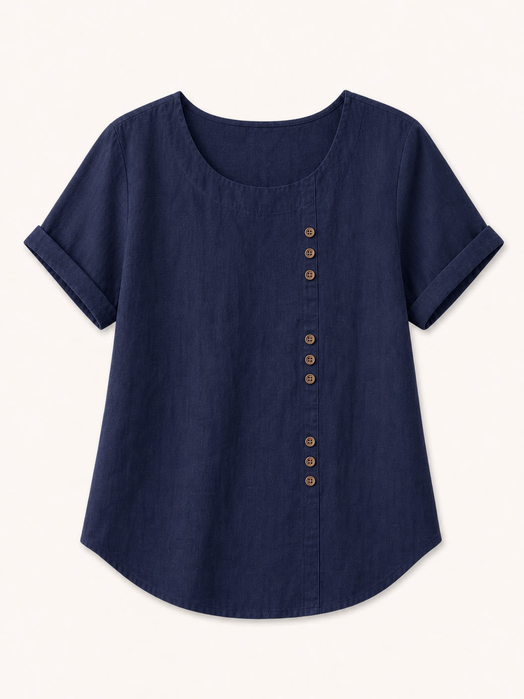 Soft Button 100% Cotton Blouse