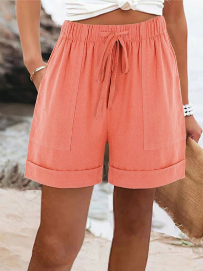 Women's Cotton Linen Vacation Shorts