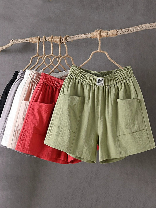 Women's Cotton Linen Vacation Shorts