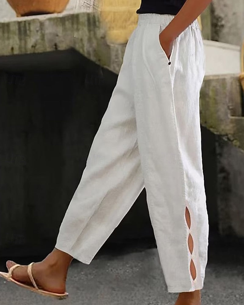 Women's Cotton Blend Chino Pants