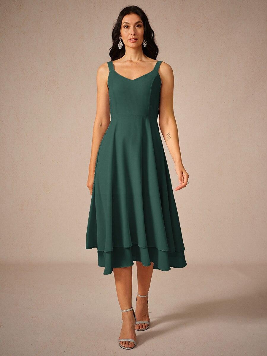 Ensemble robe en mousseline de soie et dentelle de couleur unie