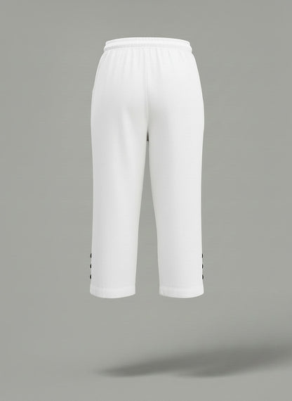 Relexed Cotton Linen Capri Pants
