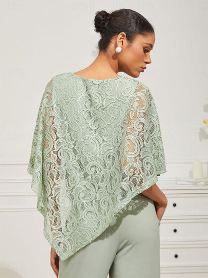 Elegant Lace Batwing Sleeve Top