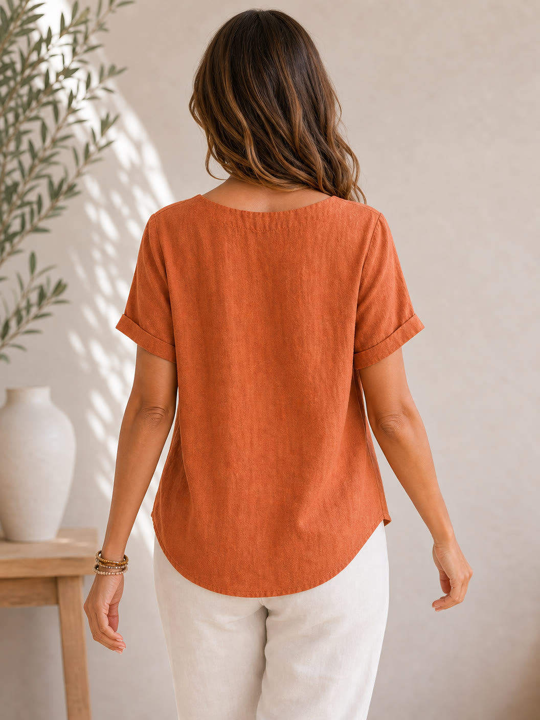 Button 100% Cotton Blouse