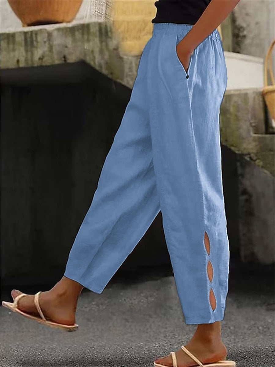 Women's Cotton Blend Chino Pants