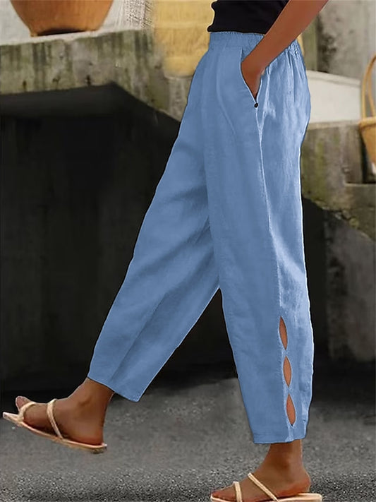 Women's Cotton Blend Chino Pants