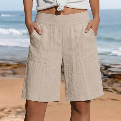 Relaxed Cotton Linen Summer Shorts