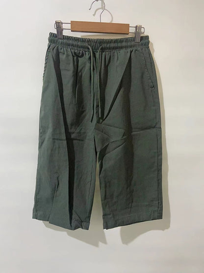 Women's Cotton Linen Capri Pants